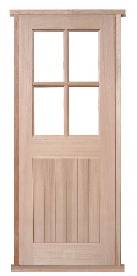 Cottage 4-Light External Hardwood Pre-hung Door Set